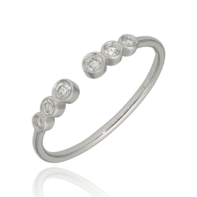 Fehér arany gyűrű 53-as méret (B35122_3I)